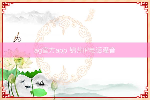 ag官方app 錦州IP電話灌音