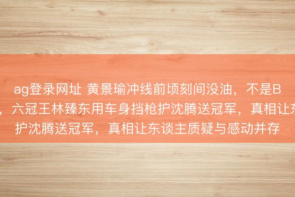 ag登錄網址 黃景瑜沖線前頃刻間沒油，不是BUG而是韓寒藏的殺招，六冠王林臻東用車身擋槍護沈騰送冠軍，真相讓東談主質疑與感動并存